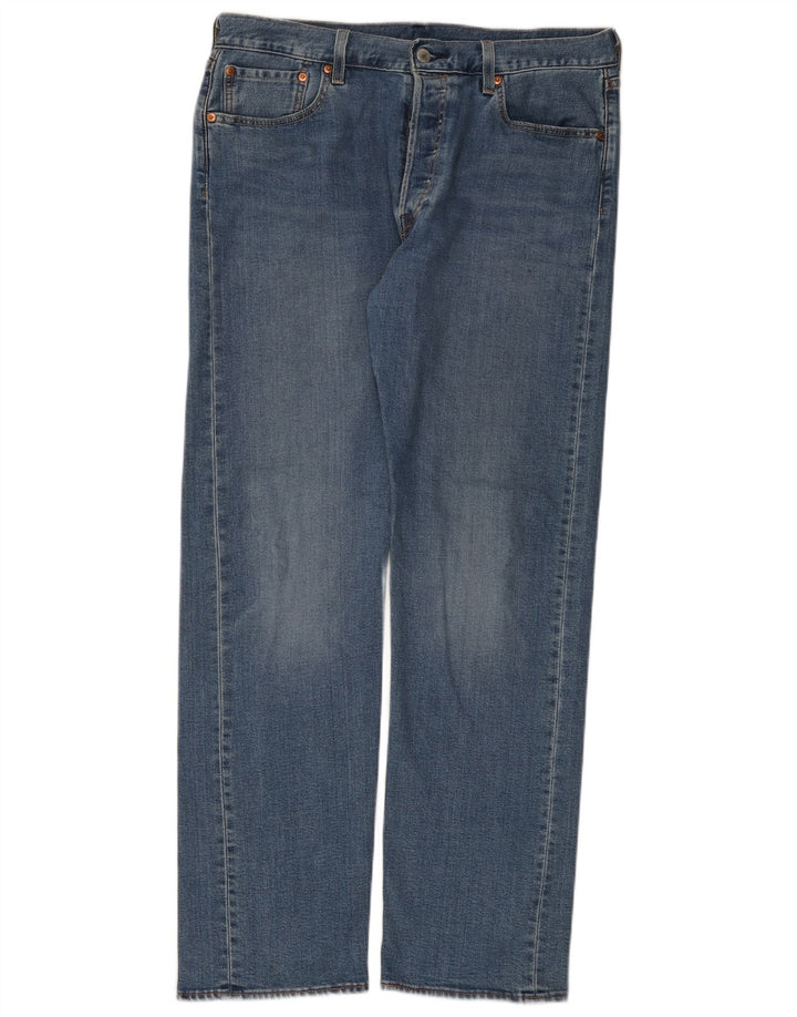 Levi's Herre 501 lige jeans W33 L32 blå bomuld