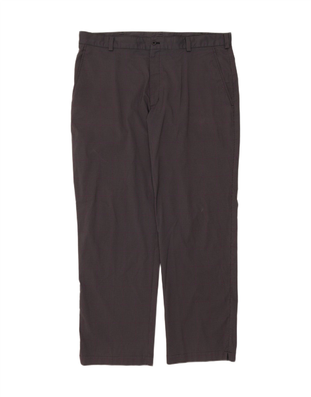 NIKE Mens Straight Chino Trousers W38 L32 Grey Check Polyester Vintage Nike and Second-Hand Nike from Messina Hembry 