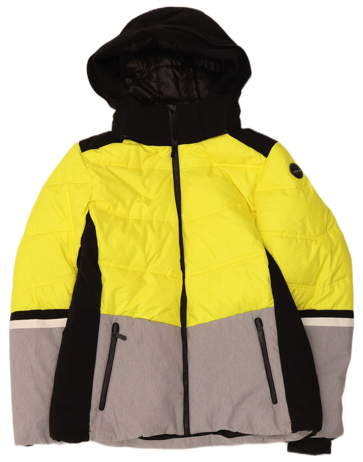 Icepeak Herre hættepolstret jakke UK 38 Medium Yellow Colourblock