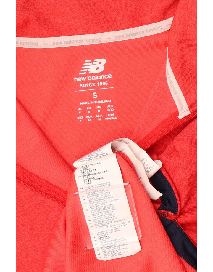 NEW BALANCE Womens Grafisk Pullover træningsdragt Top UK 10 Small Orange