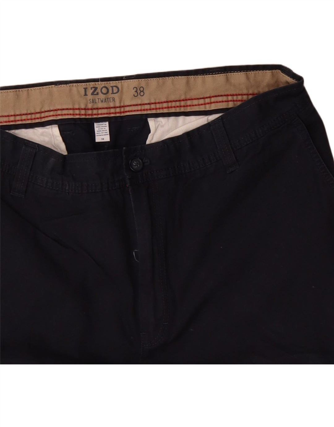 IZOD Mens Chino Shorts W38 XL  Navy Blue Cotton Vintage Izod and Second-Hand Izod from Messina Hembry 
