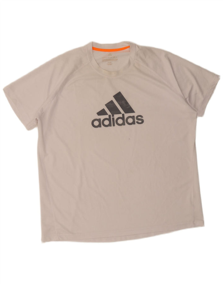 Adidas Herre grafisk T-shirt Top 2XL Hvid