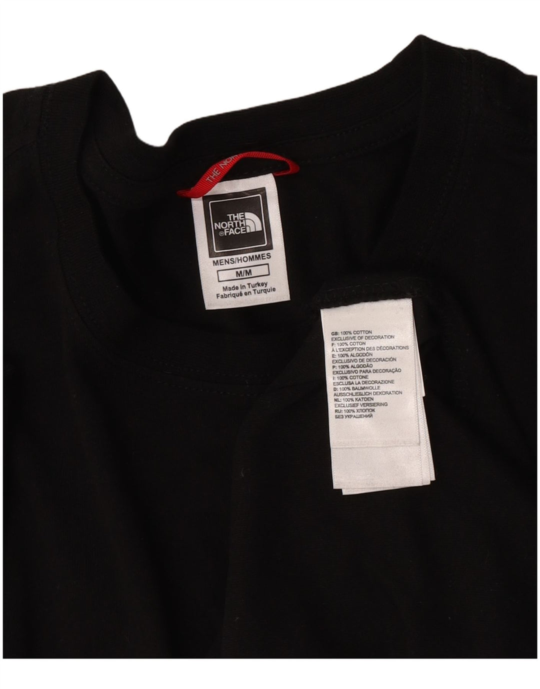The North Face Herre grafisk T-shirt Top Medium Sort Bomuld