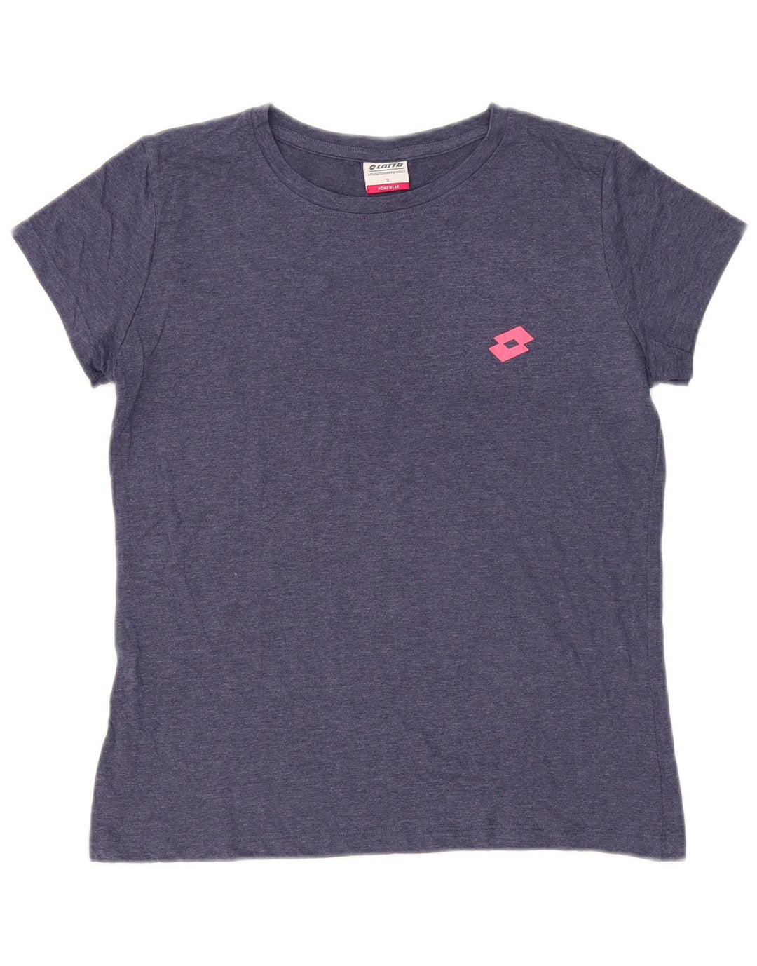 Lotto Dame T-Shirt Top UK 10 Small Navy Blue Bomuld