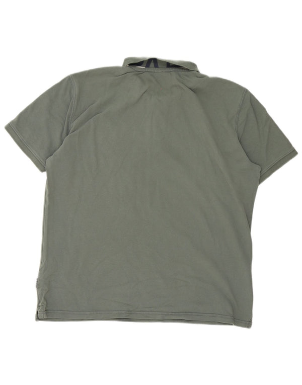 Napapijri Herre grafisk poloshirt 2XL Grøn bomuld
