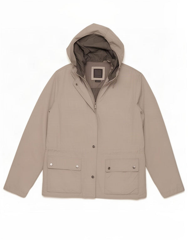 Geox Womens Respira Hooded Utility Jacket UK 18 XL Grå Polyester