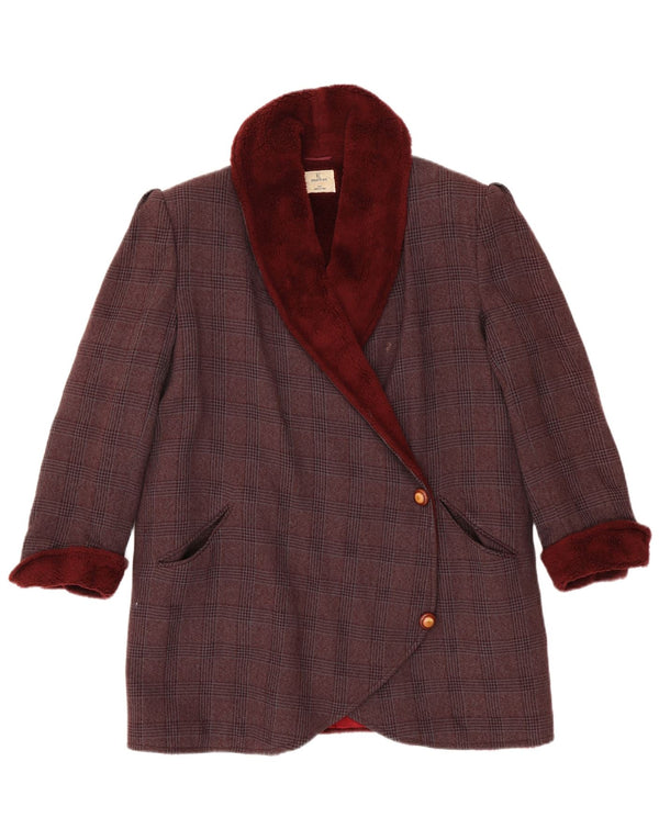Cerruti 1881 Dame Overfrakke UK 14 Medium Bourgogne Ternet