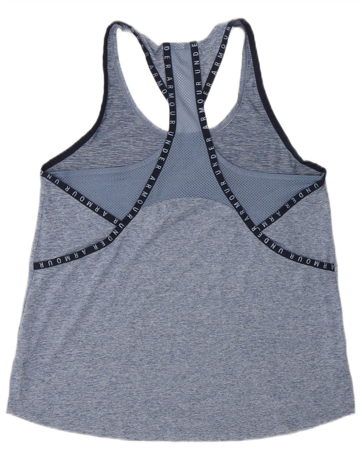 Under Armour Dame Grafisk Vest Top UK 10 Small Blue Flecked