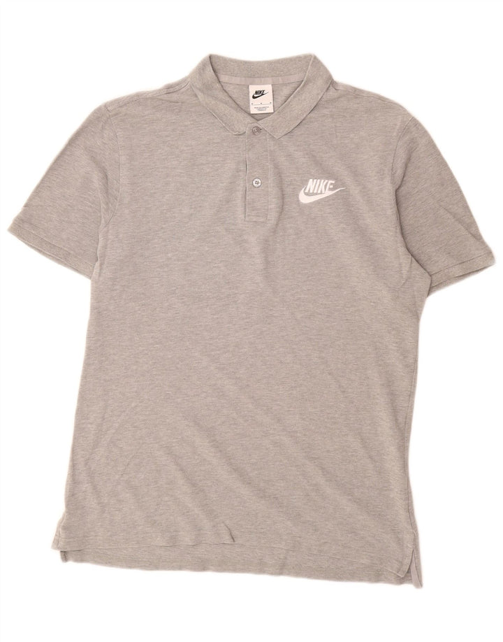 Nike Poloskjorte til mænd, mellemgrå, flækket bomuld