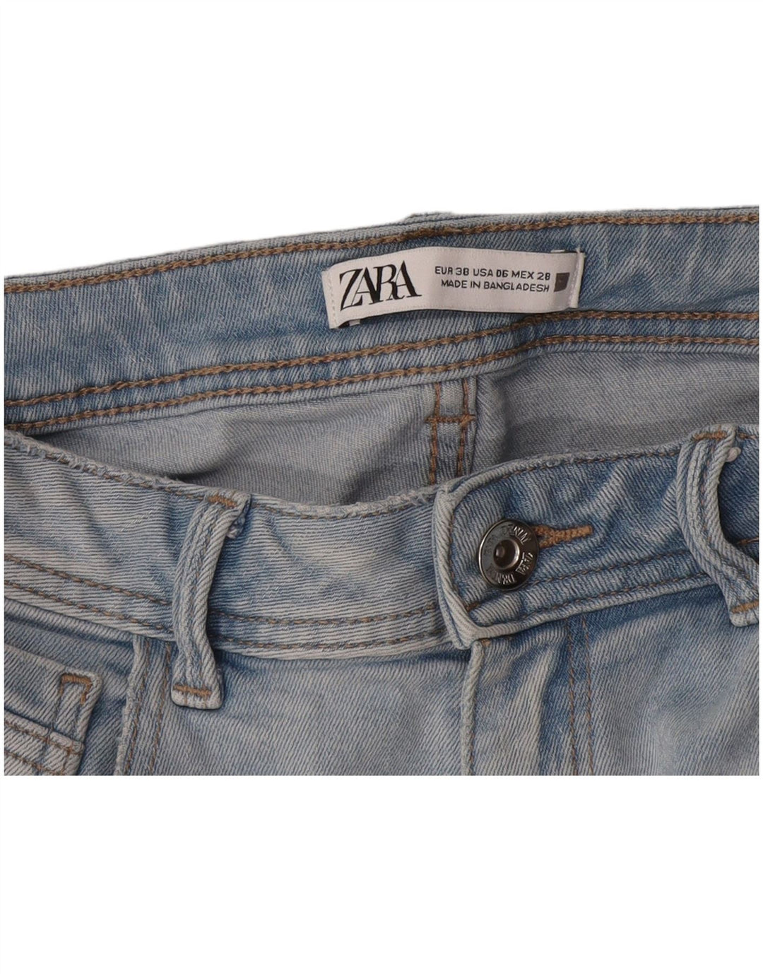 ZARA Dame Skinny Jeans EU 38 Small W28 L27 Blå