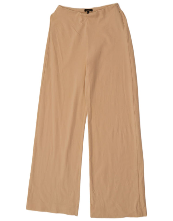 Massimo Dutti Kvinder Casual Bukser med brede ben Små W26 L32 Beige Polyamid