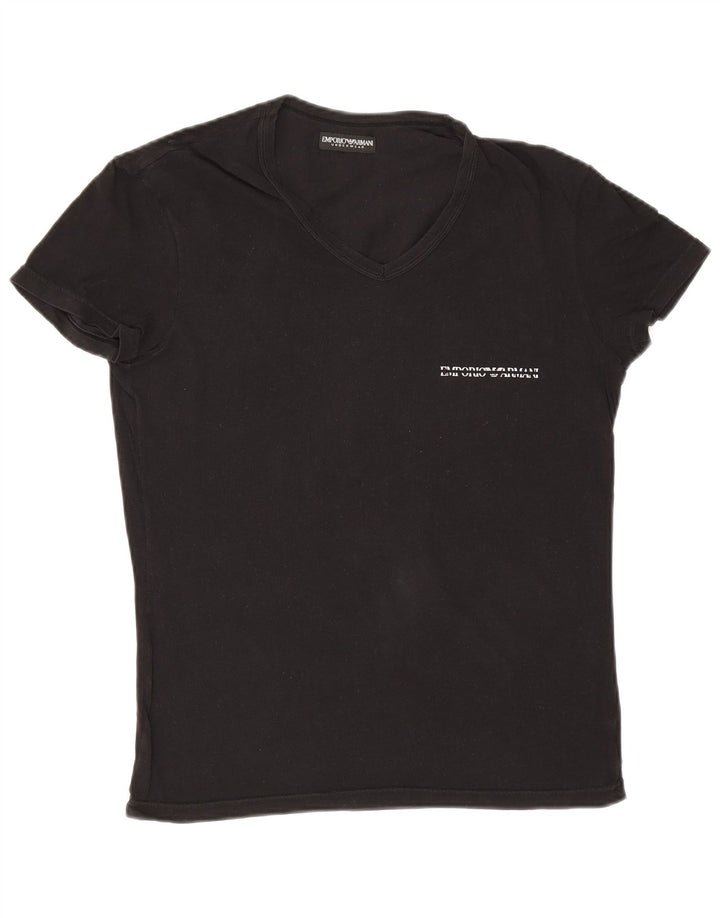 Emporio Armani Herre T-Shirt Top Medium Sort Bomuld