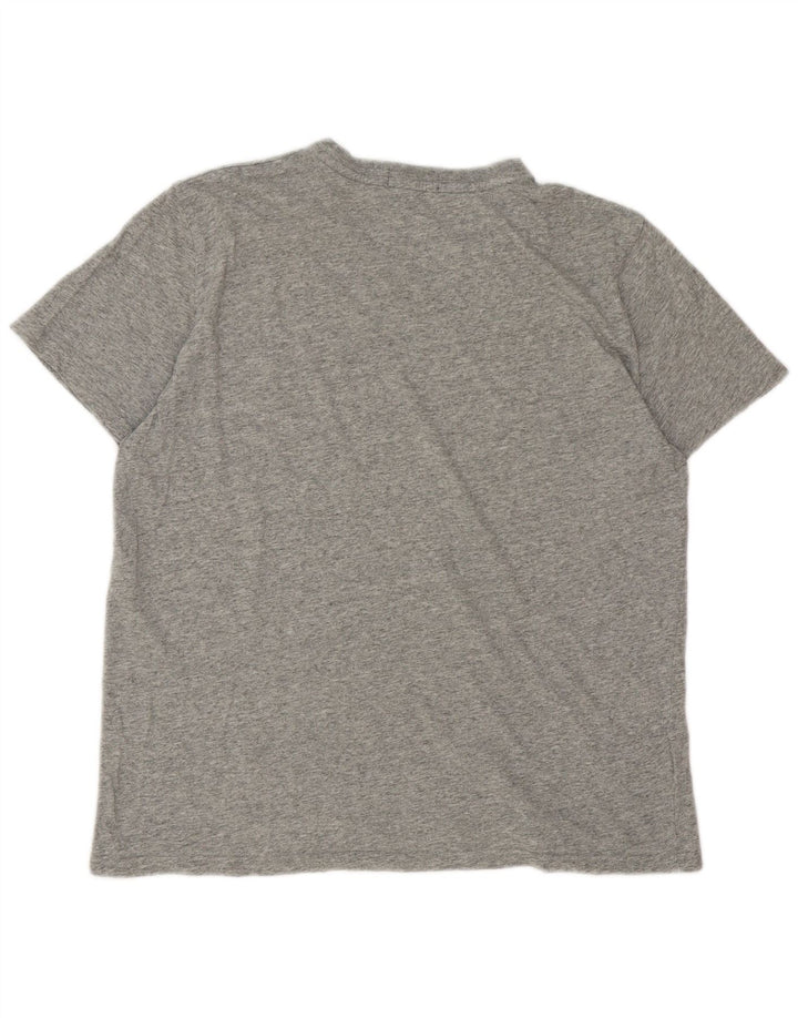 Fred Perry Herre T-Shirt Top Stor Grå Flecked Bomuld