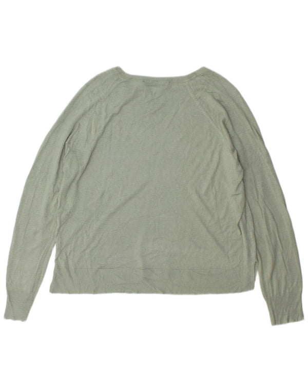Zara Dame Boat Neck Jumper Sweater UK 16 Large Green