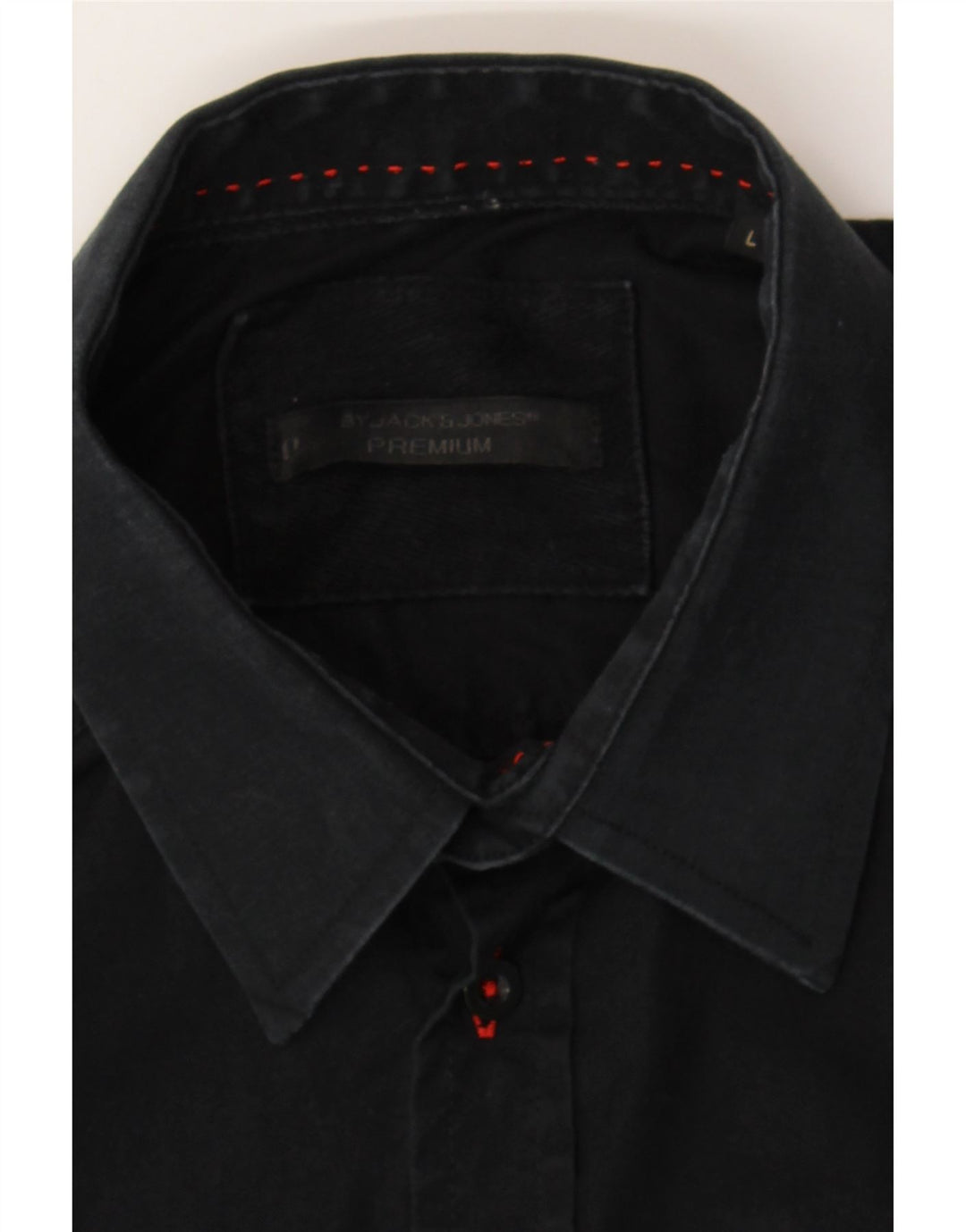 JACK & JONES Mens Premium Shirt Large Navy Blue Cotton Vintage Jack & Jones and Second-Hand Jack & Jones from Messina Hembry 