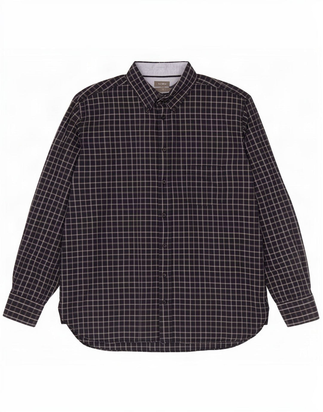 J. Crew Herreskjorte 2XL Marineblå Gingham Bomuld