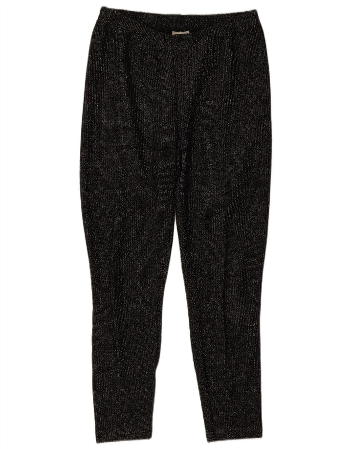 Meico Womens Leggings IT 42 Medium Black Flecked Polyacrylic