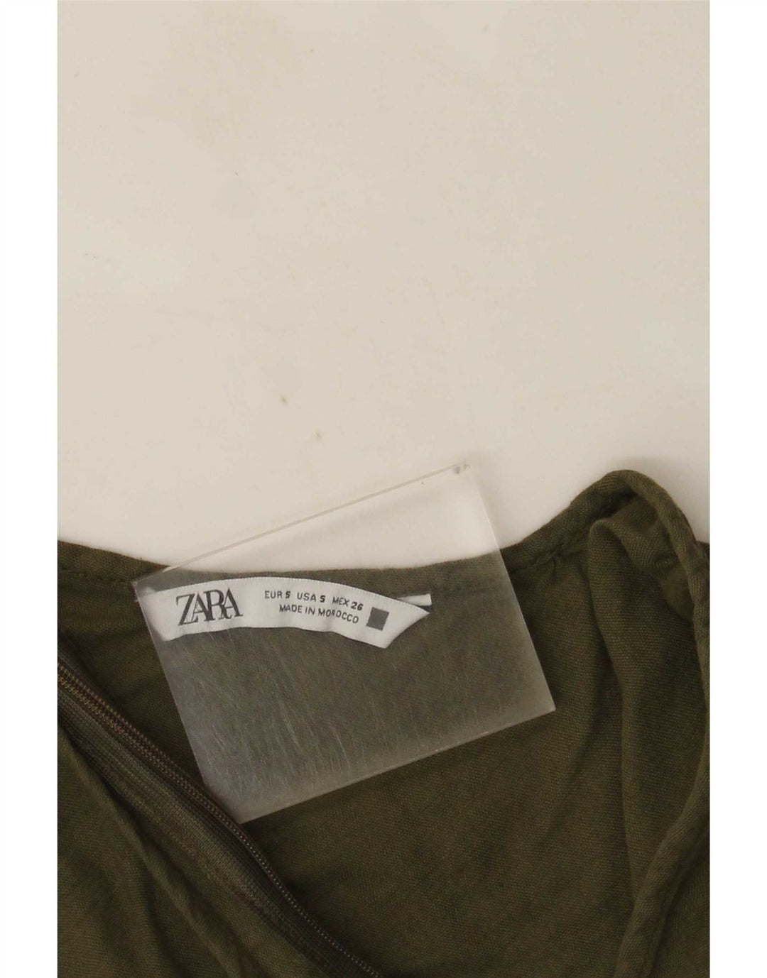 Zara Dame Ærmeløs Jumpsuit UK 10 Small Khaki