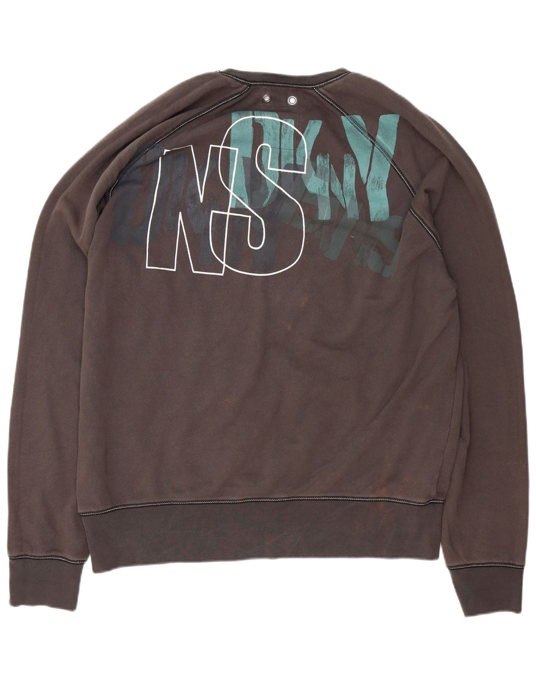 Dkny Herre Grafisk Sweatshirt Jumper XL Grå Bomuld
