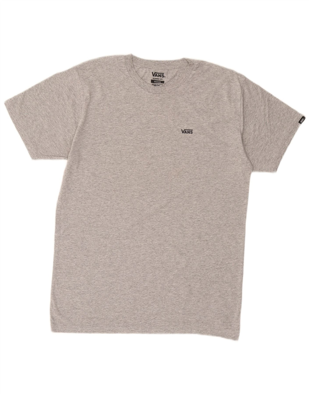 VANS Herre Classic Fit T-Shirt Top Medium Grey Bomuld