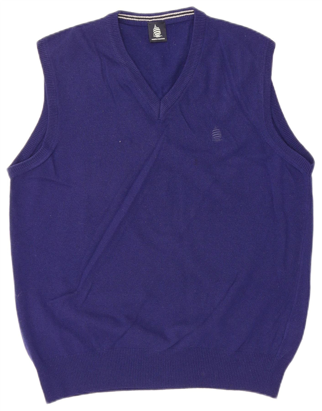 Marina Yachting Herrevest Tank Top Large Blue Virgin Wool