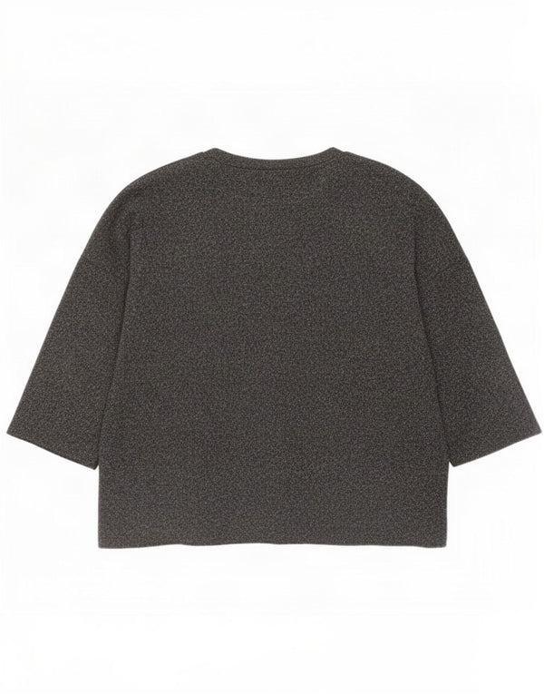 Zara Dame Top 3/4 ærmet UK 16 Large Grå Polyester