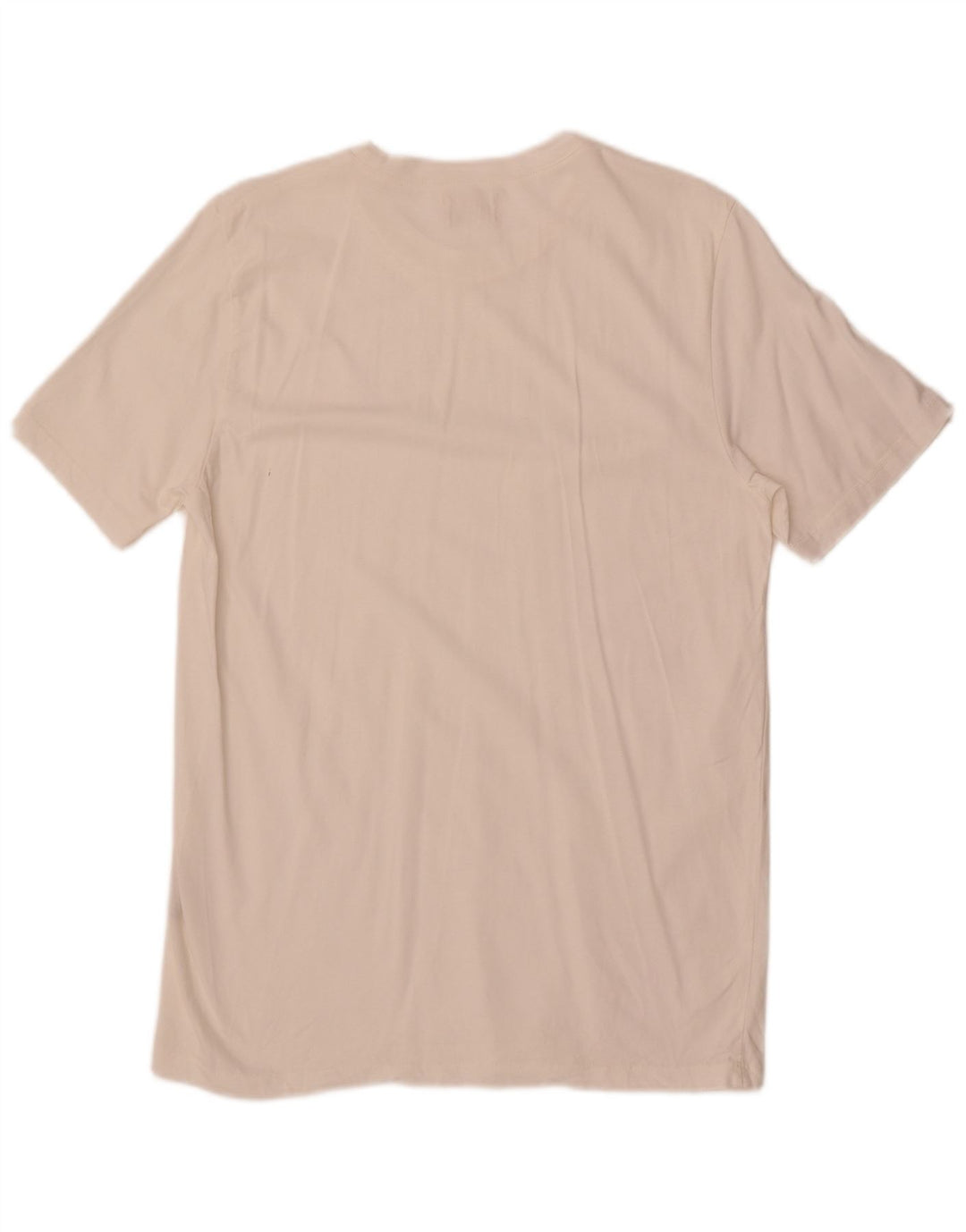 Zara Herre T-Shirt Top Medium Hvid Bomuld