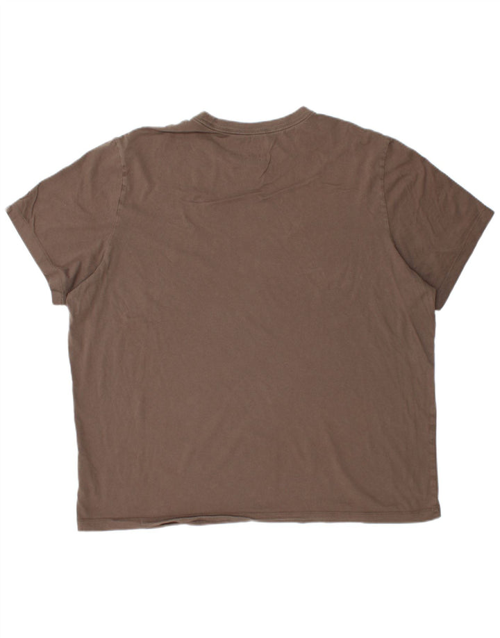 NIKE T-shirt top til mænd 2XL brun bomuld