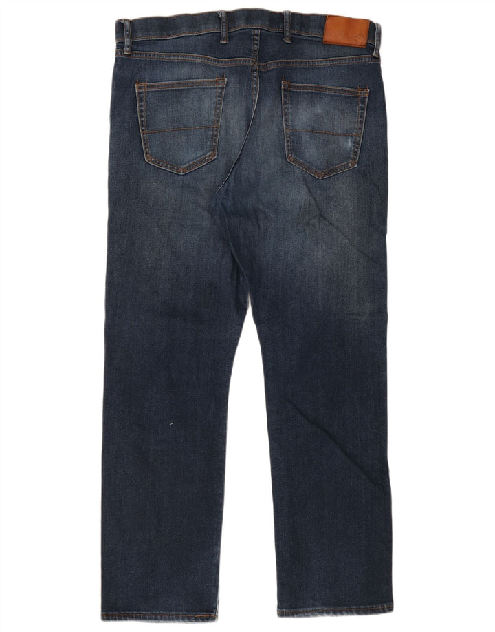 MARKS & SPENCER Herre Regular Fit Straight Jeans W38 L31 Blå Bomuld