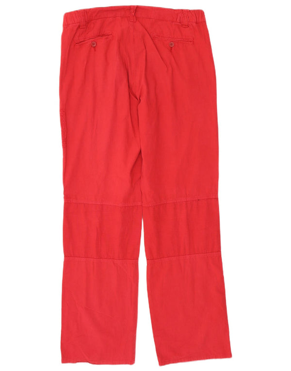 North Sails Mens Straight Chino Trousers IT 52 XL W36 L33 Red Cotton