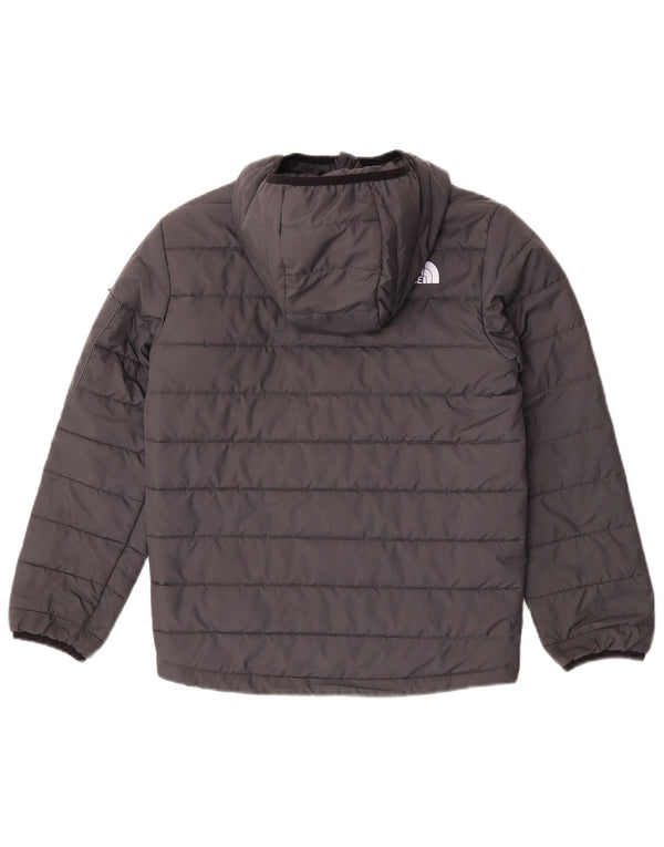 The North Face Boys Polstret Hættejakke 11-12 År Stor Grå Polyester