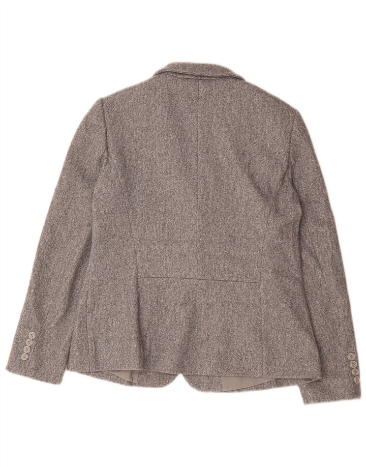 Marks & Spencer Dame 2 Button Blazer Jacket UK 12 Medium Grey Polyester