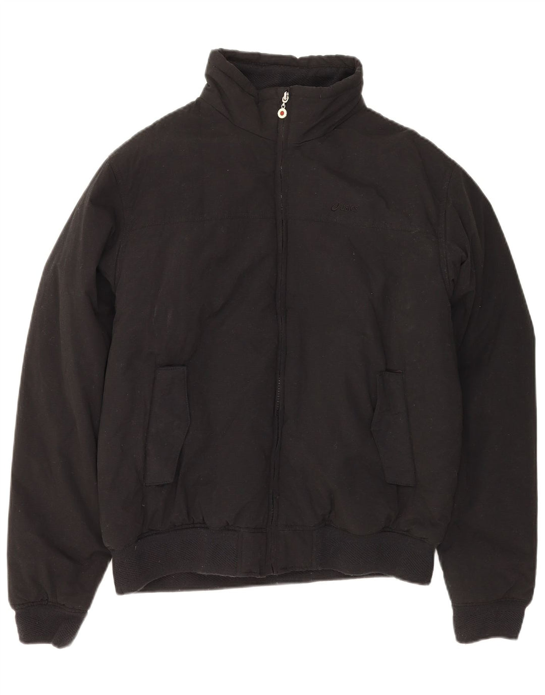 ASICS Herre Windbreaker Jacket UK 40 Large Black Cotton