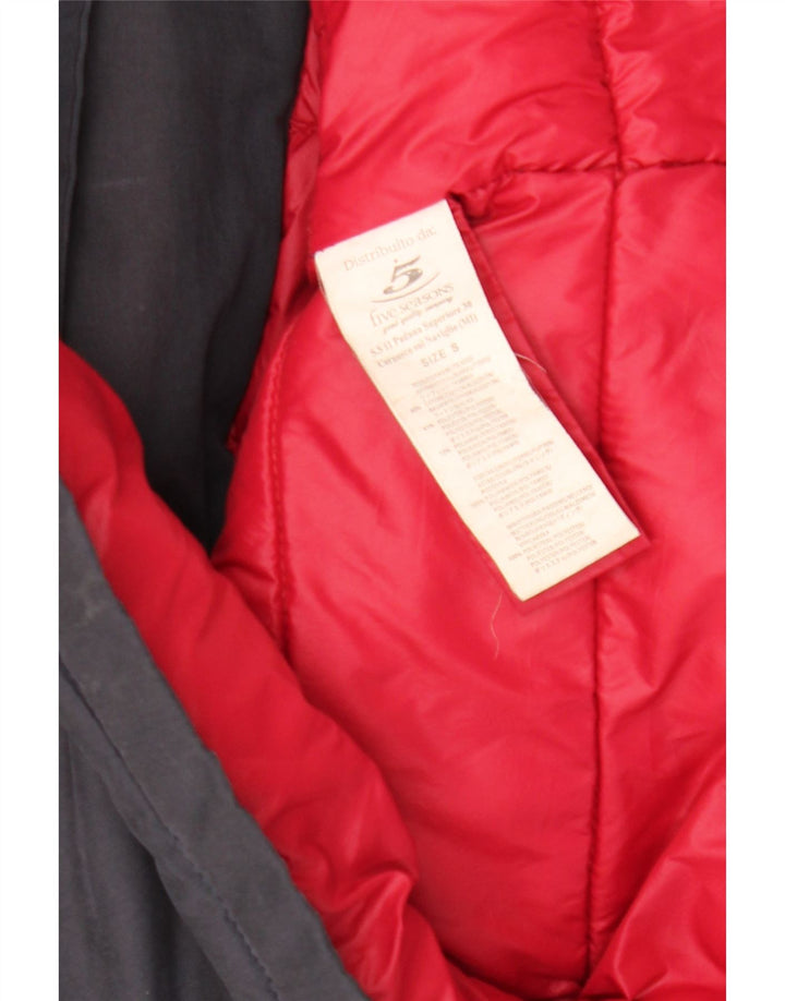 Fred Mello Herre Hooded Parka Jacket UK 36 Small Navy Blue Cotton