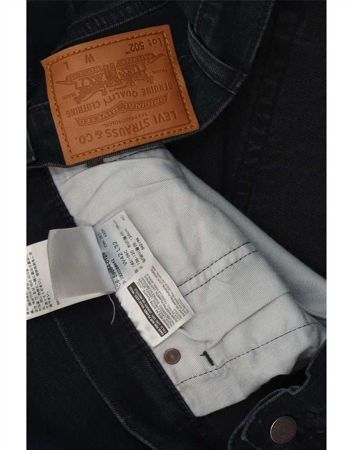 Levi's Herre 502 almindelige tilspidsede jeans W42 L32 marineblå bomuld