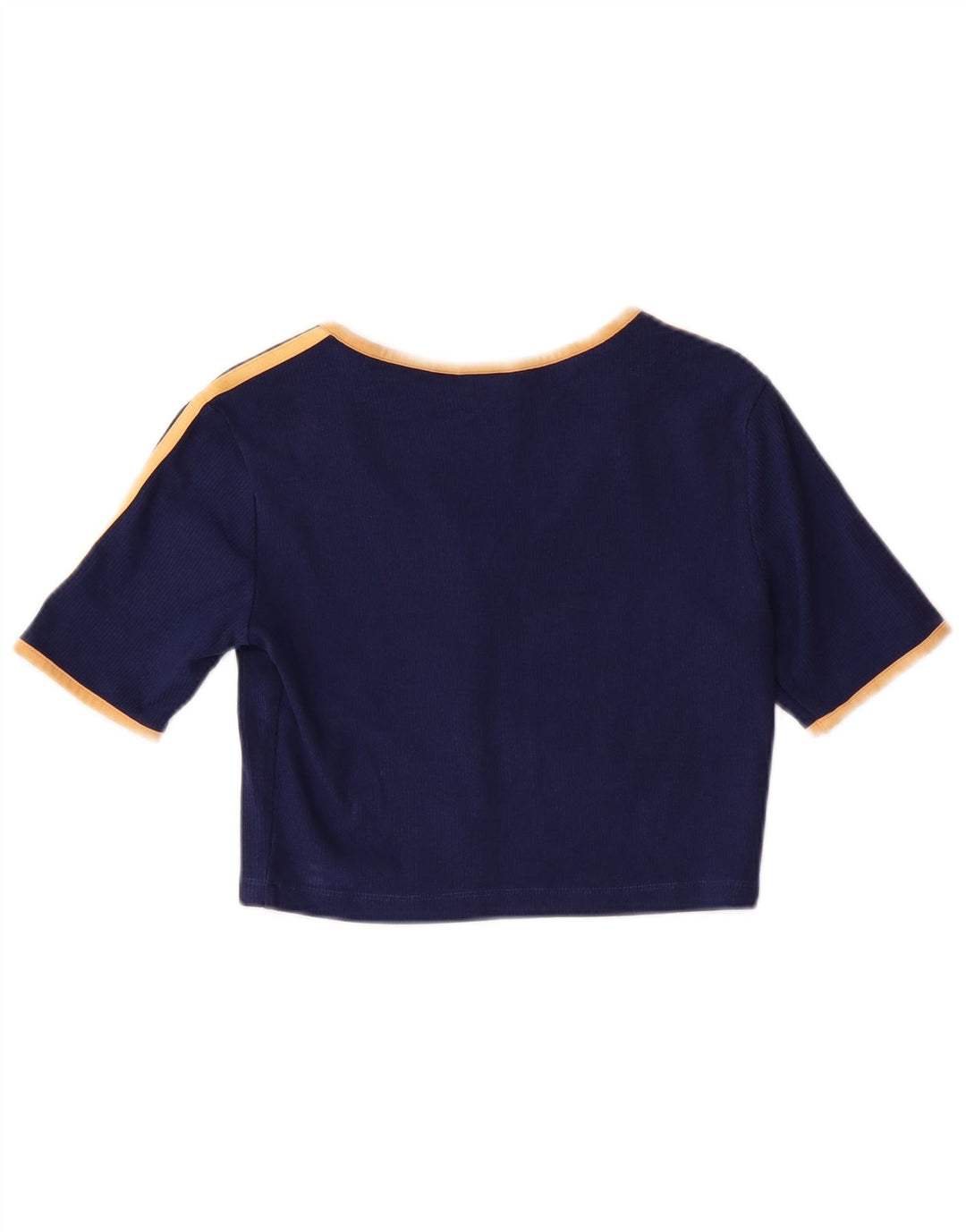 Adidas Womens Full Zip Crop Top UK 6 XS Navy Blue
