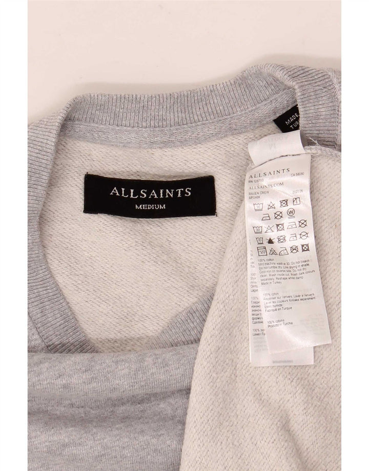 All Saints Herre Sweatshirt Jumper Medium Grå Bomuld