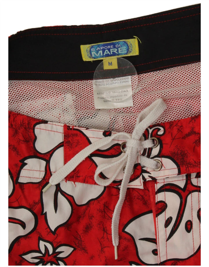 Sapore Di Mare Badeshorts til mænd Medium rød blomsterpolyester Hawaiian