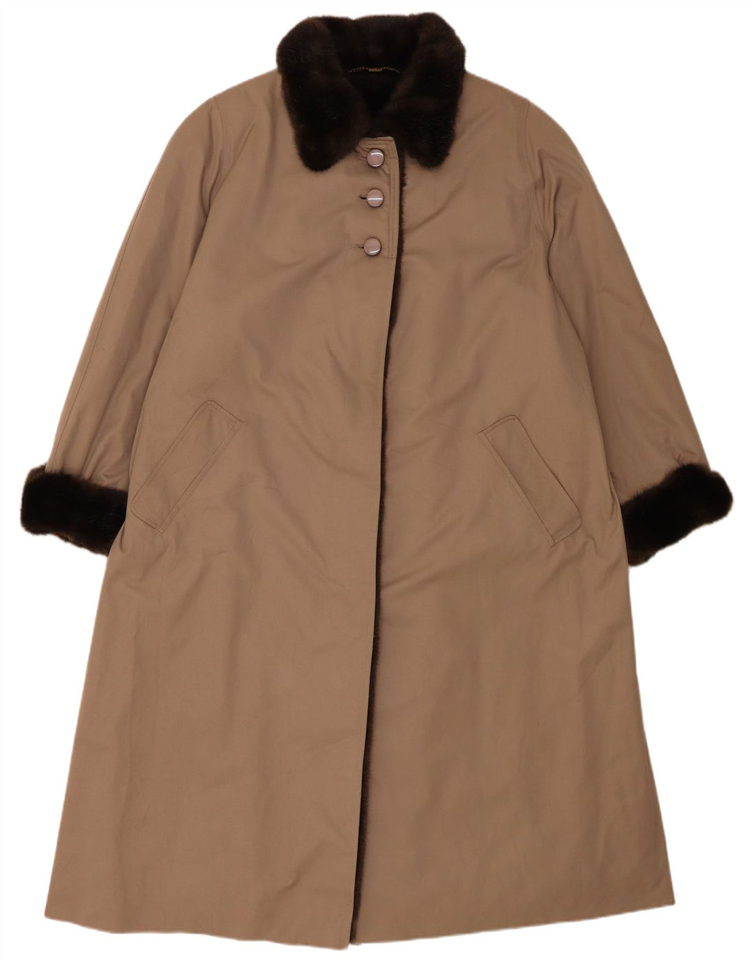 Valmeline Dame Overfrakke UK 20 2XL Brun Polyester