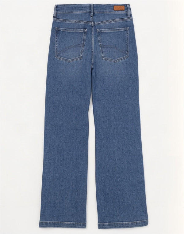 Fat Face Dame Elise Wide Leg Jeans UK 10 Small W28 L30 Blue Cotton