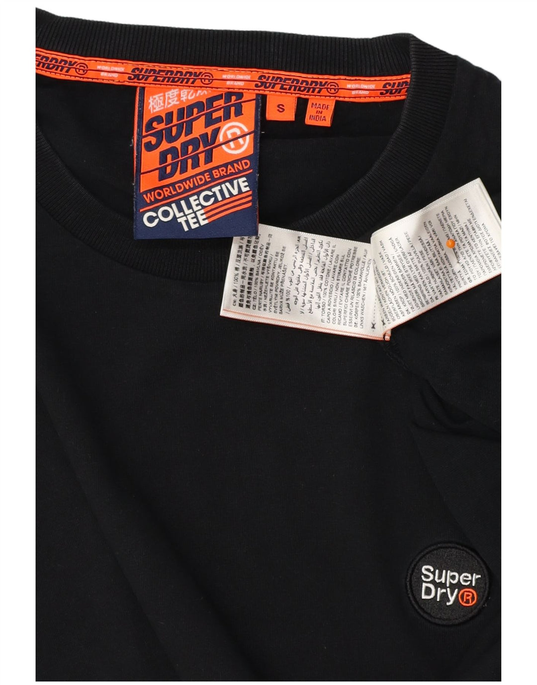 SUPERDRY Herrevest Top Lille Sort Bomuld