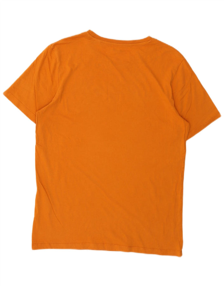 JACK & JONES Herre grafisk T-shirt Top Medium Orange Bomuld