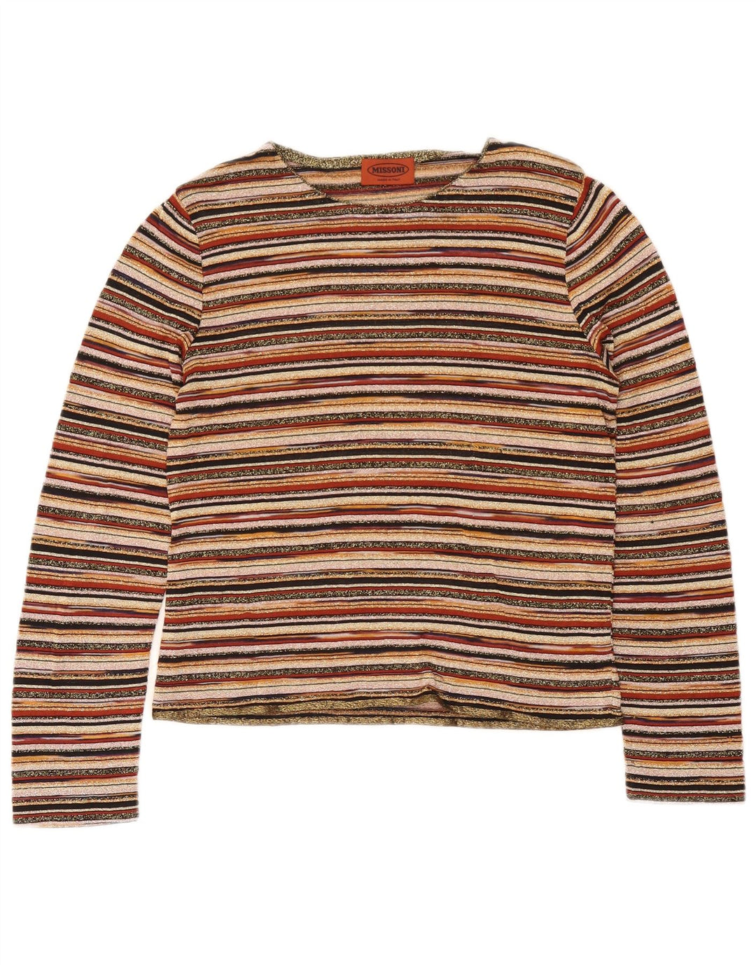 Missoni Damebluse Top UK 12 Medium Flerfarvet Stribet