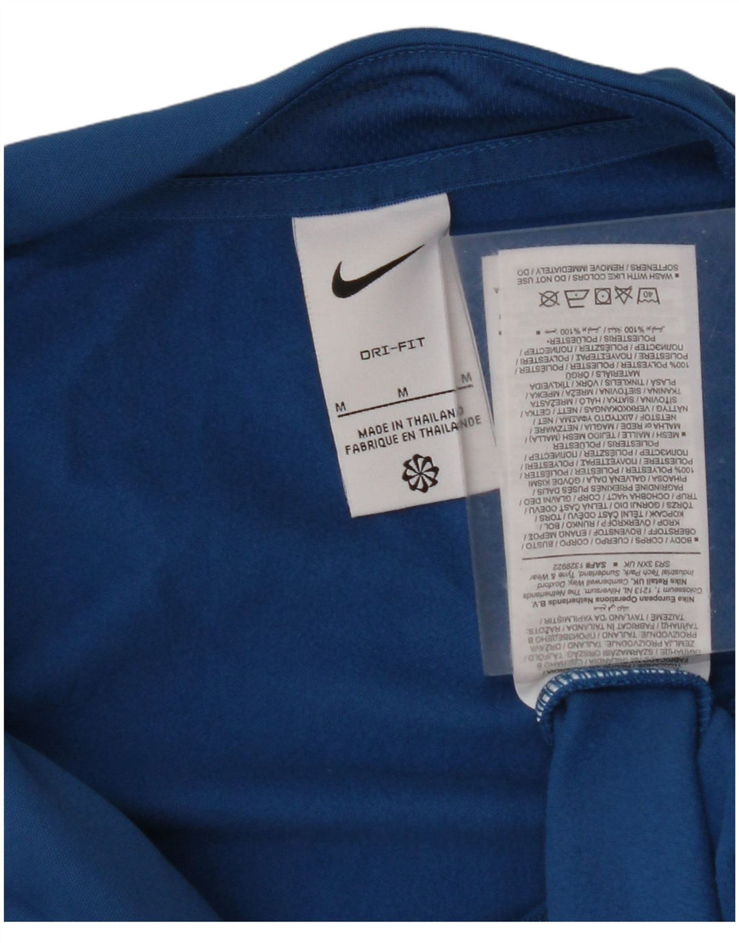 NIKE Dame Dri Fit Pullover med lynlås-hals Træningsdragt Top UK 14 Medium Blue
