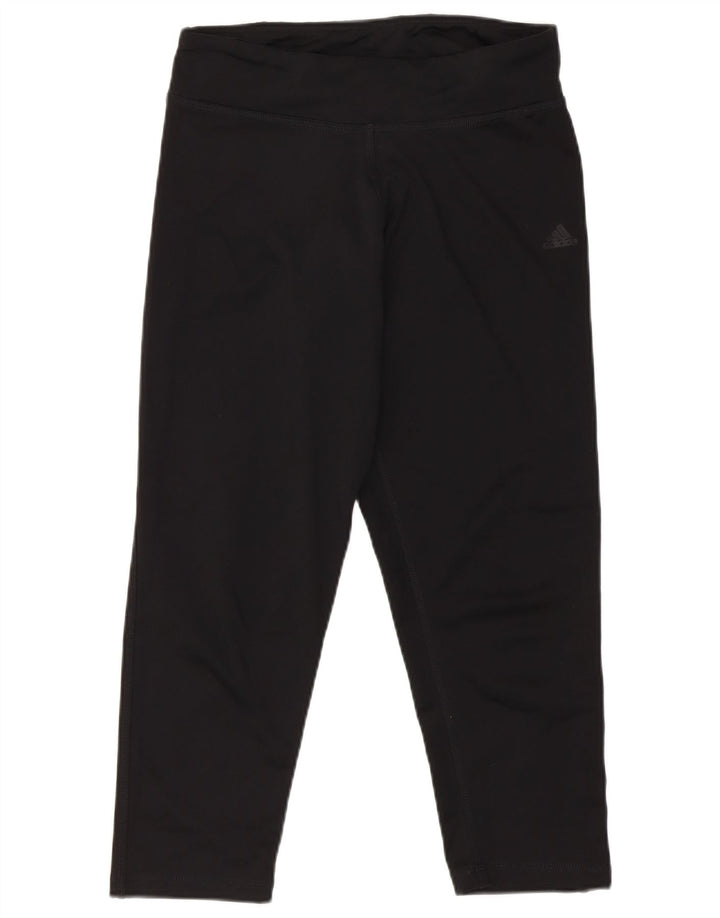 Adidas Dame Capri Leggings UK 8/10 Small Black Polyester