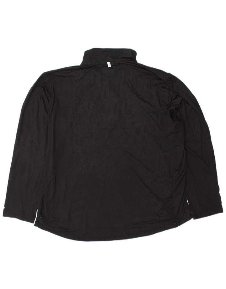 Russell Athletic Herre Dri-Power Zip Neck Top Langærmet XL Sort Polyester