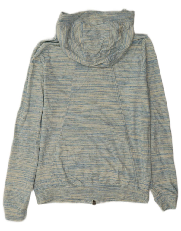 Nike hættetrøje med lynlås til kvinder UK 10 Small Blue Flecked Polyester