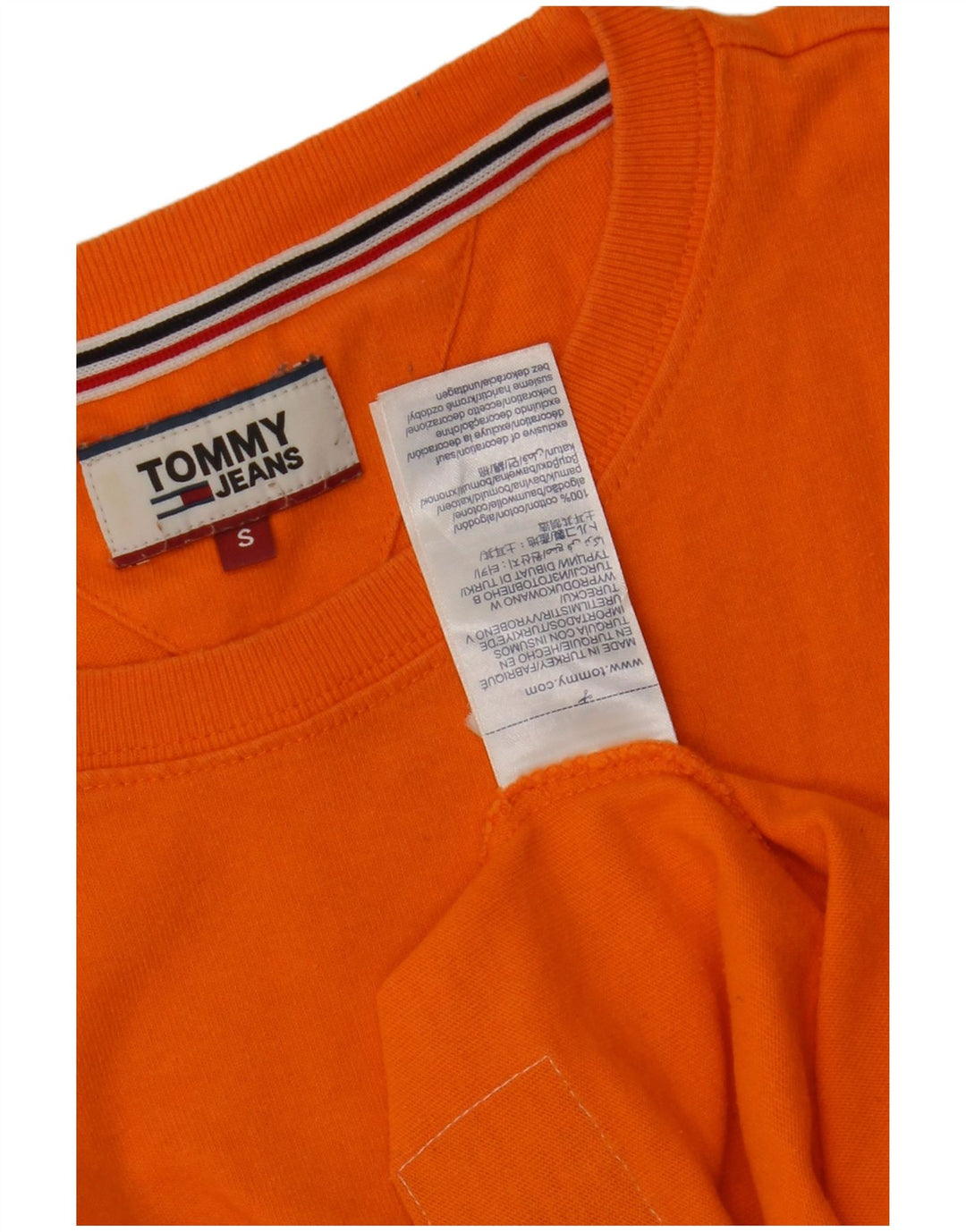 Tommy Hilfiger Herre Grafisk T-Shirt Top Lille Orange Bomuld
