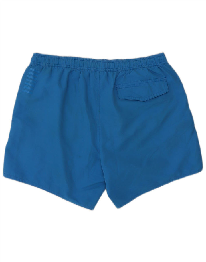 Emporio Armani Herre grafiske badeshorts EU 46 Small Blue Polyester