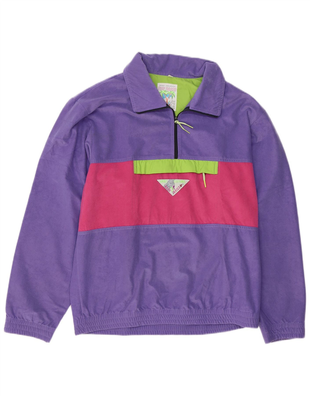 Bailo Womens Grafisk Pullover Træningsdragt Top EU 46 XL Lilla Colourblock
